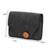 1PCS Portable Felt Storage Bag For Earphone Charger USB Hard Drive Case Protector Coin Bank Card Data Cable Felt Storage Pouch