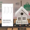 Parti Dekorasyon 4 Adet Aydınlık Sokak Lambası Modeli Mini Lambalar Ev Minyatür Hafif Metal Modelleri Dollhouse Tiny LED