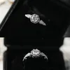 Ny mode trendig avancerad designkänsla Moissanite Ring Simple Temperament Wedding Rings Wedding Gift Classic