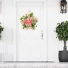 Fleurs décoratives Rose Planche Guirlande Couronnes Artificielles Porte D'entrée Printemps Pour Mariage Restaurant Toile De Fond Célébration