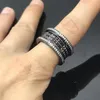 Cluster Rings Two Rows Of Black Gear For Fashion Personality Romantic Wedding Birthday Jewelry Men Women Gift Wholesale