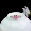 Cluster Rings CoLife Jewelry Candy Color Tourmaline Ring For Daily Wear 4 6mm Natural Pink Silver 925 Gemstone