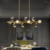 Pendant Lamps High-End Luxury Crystal Lights LED Restaurant Livingroom Bar Modern Gold Minimalist Luster Creative Design Art Hanglamp