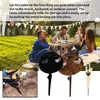 Camp Furniture Wine Table Outdoor Wood Glass Portable Foldable Picnic Can Opener Desk For Beach Beige