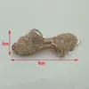 Hair Clips Fashion Full Rhinestone Hairpin Bowknot Spring Clip Women Girls Bridal Jewelry Wedding Barrettes Accessories