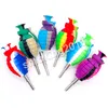 Grenade Silicone Collector Kit with 14mm gr2 titanium tip oil rig Concentrate Pipe Tip Dab smoking pipe DHL Free Shipping