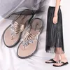 슬리퍼 Chanclas Verano Mujer 여성용 플랫 플립 플롭 패션 캐주얼 플라워 경량 샌들 미끄럼 방지 파티 비치 신발