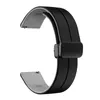 Watch Bands Magnetic Folding Buckle Two Tone Soft Silicone Band For Ticwatch Pro 3 Ultra GPS LTE/GTX/GTH 2/E3 20mm 22mm Strap Bracelet