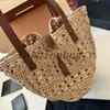 Designer Mulheres Médio Cesta Saco Crochet Padrão Gancho Fechamento Luxo Tote Liso Couro Alças De Couro Envolto Chave Titular Bolsas De Ombro