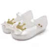 Mini Children's Sandals Fall Crown Bow PVC Jelly Sandals for Girls Fish Mouth Single Shoes