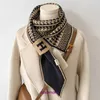 Дизайнерский шарф H Home оптом на зиму и осень, новый длинный вязаный теплый шарф из Южной Кореи, женский декоративный шарф двойного назначения с узором "гусиная лапка"