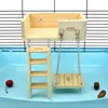 Rideaux en bois pour petit animal de compagnie, jouet cochon d'Inde, écureuil Totoro, tremplin, tunnels pour hamster, jouets pour oiseaux, Chinchilla, jouets pour rats, maison pour petits animaux