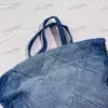 Jeńcowy plecak 22 worka na śmieci gradient kolorowy torba dżinsowa sprzęt metalowy klamra Matelasse łańcuch torebki torebki na ramię duża pojemność torby zakupowe torby podróży 29x33 cm