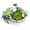 Blokken Nieuwe Boeket Ingemaakte Bouwstenen Plant Kersenboom Succulent Ingemaakte Gemonteerde Model Bouwstenen Kinderen Speelgoed Gift R230629