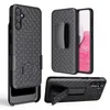 Defender Phone Case For Samsung Galaxy S23 S22 S21 Plus Ultra Note 20 With Kickstand & Belt Clip Holster Heavy Duty Shockproof Woven Pattern Design Phone Back Cover