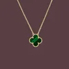 18K Designer Jewelry Four Leaf Clover Necklace Set Pendant Necklaces Bracelet Stud Earring Gold Silver Mother of Pearl Green Flower Necklace Link Chains W278