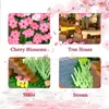 Блоки 2138pcs Mini Cherry Blossom Building Blocks Растение Цветок Дерево Дом Модель Украшения Детские игрушки Девочки Рождественские подарки R230629