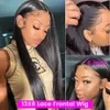 Синтетические парики HD Прозрачный 360 Lace Frontal 4x4 Closure Straight 13x6 Front Human For Black Women 30 34 Inches 230629