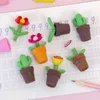 Eraser 6 boîte / lot mignon de fleur de fleur PVC Emballage crayon en caoutchouc Eraser / Création d'apprentissage PAPEAGE / ENFANT École d'étudiant Gift Prix