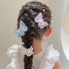 Hair Accessories 1 Pair Fairy Embroidered Butterfly Clips For Baby Girls Pearl Kids Hairpins Headwear Toddlers Mini Cute Barr Y4Y3