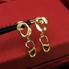 Designer Stud Earring V Logo Charm Pearl Earring Women Luxury Metal Earring Jeweler Woman Gift Fashion Hoop Jewelry ANJ