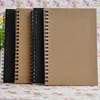 Retro Simple Coil Sketch Notebook Painting Notepad Kraft Paper Diary Blank&kraft Inner Pages Students Business