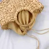 Evening Bags Dome Cameras Summer Handmade Bags for Women Beach Weaving Ladies Straw Bag Wrapped Beach Bag Moon shaped Top Handle Handbags Totes J230630