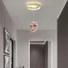 Luminárias pendentes Ampulheta PLLY Lâmpada suspensa LED 3 cores contemporâneas Luzes douradas para corredor doméstico