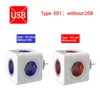 Штаты Sopend Power Strip Plugce Advension Socket PowerCube USB -порт 5V 2.1A Smart Thief Outlets Eu Terminal с настенным адаптером дома