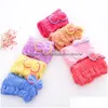 Shower Caps Microfibre Quick Hair Drying Bath Towel Spa Bowknot Wrap Towels Cap Bathroom Accessories Bonnets For Women Designer Drop Dhlsd