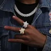 Кольцо в стиле хип-хоп в форме звезды, высокое качество, сертификация Gra Vvs, кольцо с бриллиантами из муассанита для мужчин или женщин