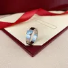 Rose Month-of-Pearl K ringen Vrouwen Vierkant Zilveren Ring trouwring 18K Ring Titanium Goud Verguld Open Draad Met Herenring Diamant voor
