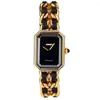 Женские часы Часы Высококачественные дизайнерские наручные часы Роскошные модные кожаные кварцевые часы с батарейкой