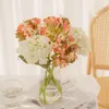 Decorative Flowers Artificial Hydrangea Fake Green Pink Flower For Home Accessories Bedroom Wedding Table El Party Decoration