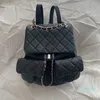 2023-Дизайнерская сумка-рюкзак Женский мини-рюкзак Натуральная кожа классическая сумка на плечо роскошные сумки для женщин категории буквы цепи
