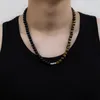 Колье модное красочное ожерелье с хрустальными бусинами мужское креативное ожерелье с круглыми пуговицами хип-хоп панк-цепочка аксессуары для одежды ювелирные изделия