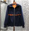 Giacche da donna Cappotto con cappuccio Capispalla 2023 Autunno Inverno Cappotti casual Donna di alta qualità Coulisse Deco Manica lunga Grigio Blu scuro Sciolto