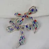 New Rhinestone Bow Brooches for Women Large Bowknot Metal Pins Vintage Fashion Jewelry Accessories