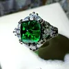 Rings Fantasy Green Sugar Loaf Stone Ring Marquise Accent