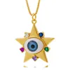 Collane con ciondolo 2023 Moda All-match Vendita Collana da uomo e da donna Hip-hop Rock Style Pentagram Eye