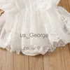 Clothing Sets FOCUSNORM 018M Infant Baby Girls Romper Dress White Fly Sleeves Lace Flowers Mesh Tutu Jumpsuit Clothing J230630