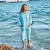 Maillot de bain pour femme en plein air adulte cape de plage allongée et pataugeoire natation séchage rapide surf à capuche coupe-vent serviette de bain peignoir