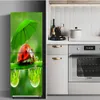 Sets Fridge Stickers Refrigerator Cover Door Landscape Plant Sea Vinyl Self Adhesive Kitchen Furniture Decor Wrap Freezer Sticker Diy