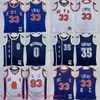 Impresso Clássico Retro 2015-16 Marinha Basquete 35 Kevin Durant Jersey Retro Azul 1991-92 33 Patrick Ewing Jerseys Camisas 1993 Branco 93 BA PE 0 Russell Westbrook