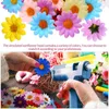 Fleurs décoratives 150 pièces têtes de fleurs de marguerite artificielle multicolore petit artisanat Mini faux pour artisanat bricolage couronnes fête