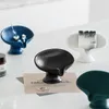 Soap Dishes Ceramic Leaf Shape Soap Dish Drain Soap Holder Bathroom Shower Soap Box Sponge Storage Plate Bathroom Supplies 230629