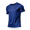 Camisetas masculinas de poliéster de alta qualidade Camisetas de corrida masculinas Camisa fitness de secagem rápida Roupas para exercícios de treinamento Academia Esporte Tops leve 6XL 230630