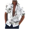 Camicie casual da uomo Camicia hawaiana da uomo Vintage Button Down Bowling Manica corta Summer Beach Camicia Uomo Roupas Maculinas