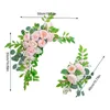 Dekorative Blumen, künstlicher Hochzeitsbogen, Simulationsblumen-Swag-Dekor für Türsturz-Tür-Wand-Zeremonie-Feier