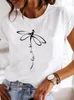 Frauen T Shirts Drucken Mode Casual T-shirts Brief Nette Kurzarm Frauen Weibliche Graphic Tee Kleidung Damen Sommer